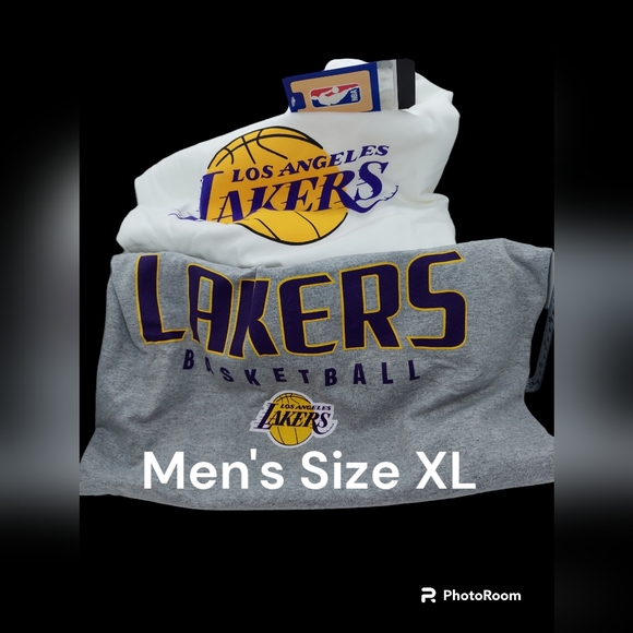 Set of 2 Adidas Lakers Basketball Shirts Men's Size XL NWT - Picture 8 of 8